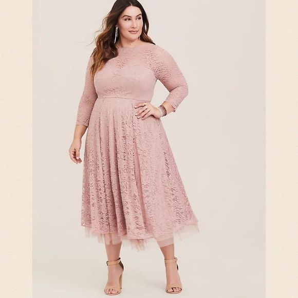 blush pink dress size 20